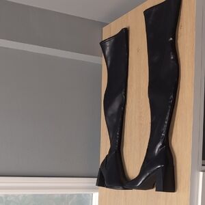 Open Edit Briar Size 6.5M Black Over-the-Knee Boots. New Without Box